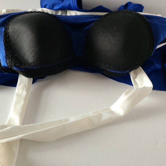 RALPH LAUREN BEL AIR SHIRRED BANDEAU 1- PIECE SWIMSUIT -SIZE US 6 -RESORT CHIC - Picture 5 of 11